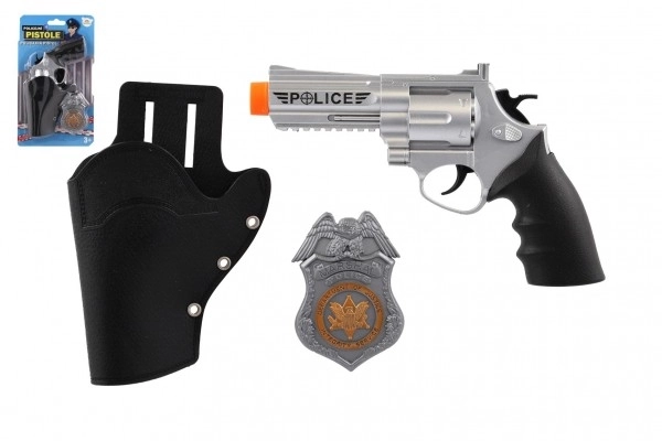 Otroški policijski komplet: revolver s torbico in značko