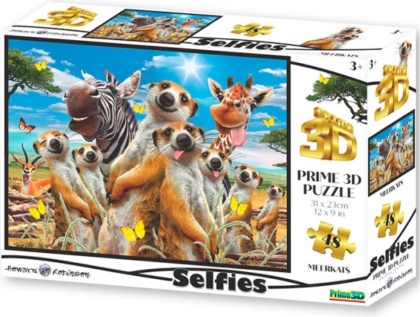 PRIME 3D sestavljanka Surikate Selfie 48 koščkov