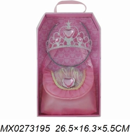 Modni komplet za malo princesko – krona in torbica