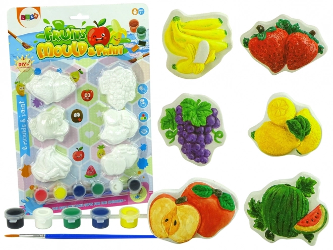 Set mavčnih ulitkov za barvanje Barve Sadje Grozdje Banane Jagode