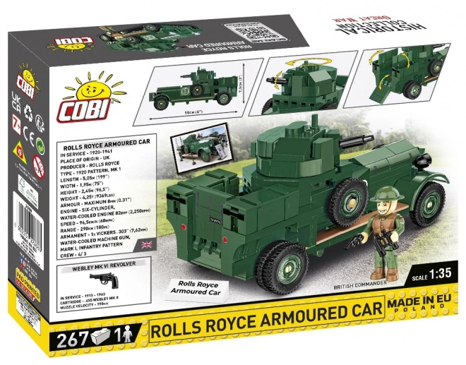 Kocke Zgodovinska Kolekcija Rolls-Royce Oklepno Vozilo 1920 Vzorec Mk I