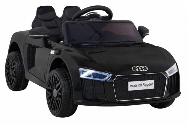 Audi R8 otroški električni avto črne barve z daljinskim upravljanjem, EVA kolesi, počasnim zagonom in MP3 LED