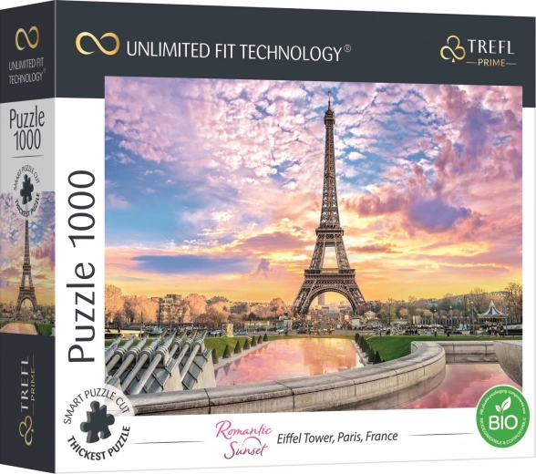 Puzzle TREFL UFT Romantičen sončni zahod – Eifflov stolp 1000 koščkov