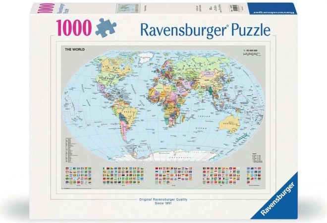 Politični zemljevid sveta Ravensburger puzzle 1000 kosov