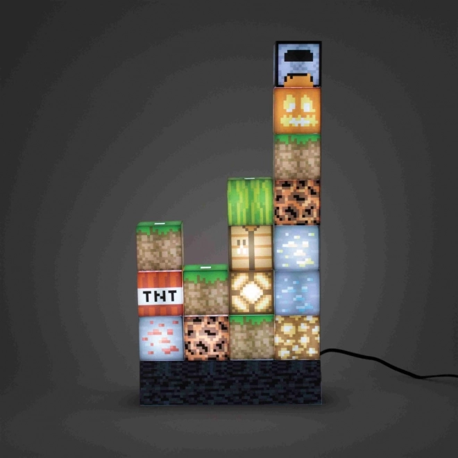 Svetilka s kockami MINECRAFT – sestavljanka s 16 deli