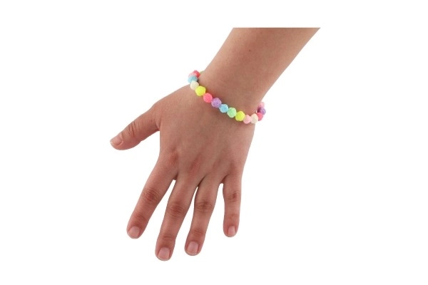 Plastične perle rožice z vrvico 2 vrsti v vrečki 6,5x11x1cm