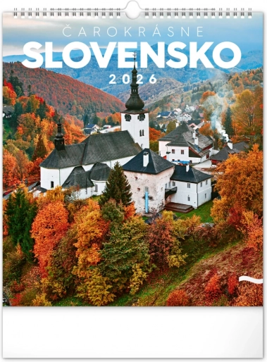 Stenski koledar Čudovita Slovaška 2026