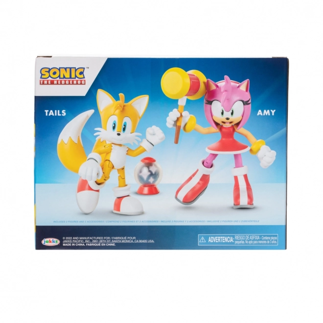 Figurice Sonic 2 kosi Amy + Tails 10 cm