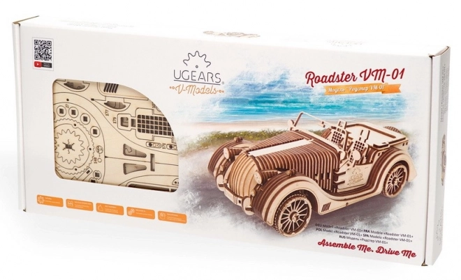 Ugears 3D sestavljanka - Roadster VM 01 - 437 kosov