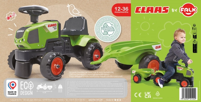 Poganjalec - traktor Claas z volanom in prikolico
