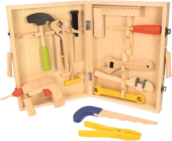 Leseni kovček z orodjem Bigjigs Toys