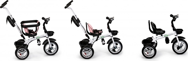 ECOTOYS Tricikel, Športni voziček - roza