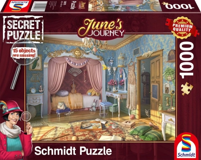 SCHMIDT Secret puzzle June's Journey: Spalnica gospodične June 1000 kosov