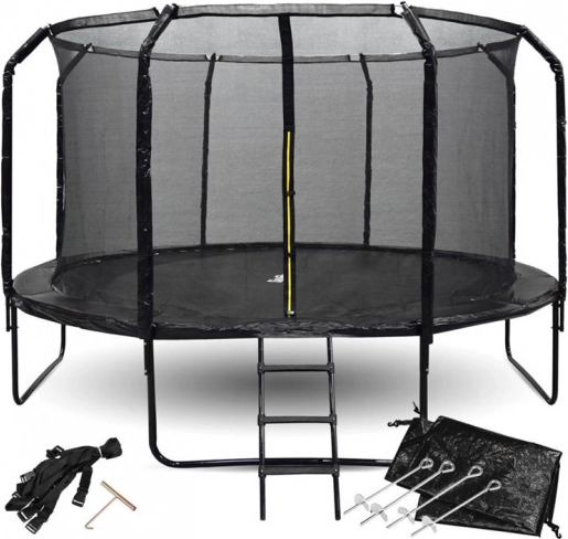 Vrtni trampolin SkyFlyer 426 cm z varnostno mrežo in lestvijo