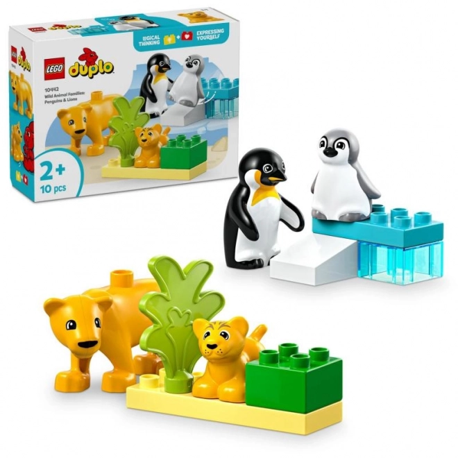 Lego Duplo Družine divjih živali: Pingvini in levi