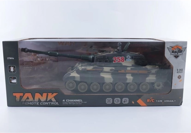 Daljinsko voden tank s svetlobo in zvokom