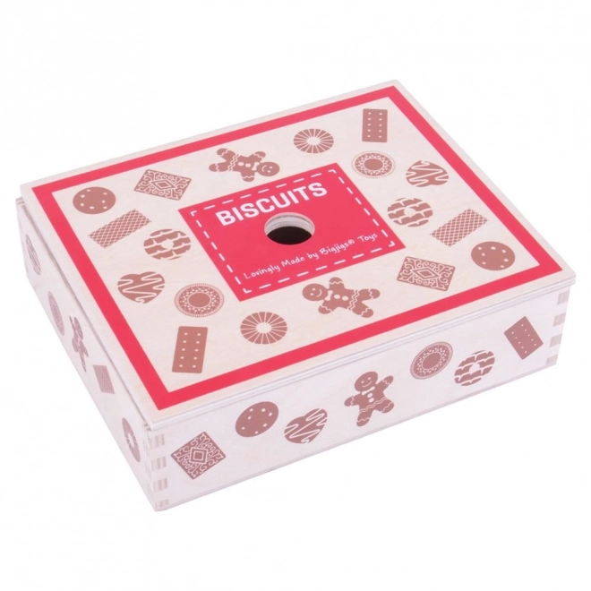 Bigjigs Toys Škatla z lesenimi piškoti