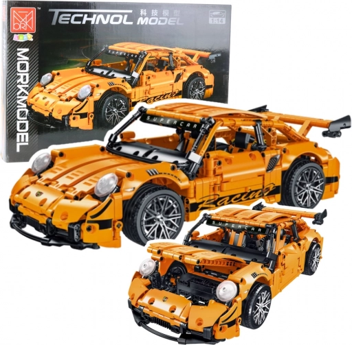 Sestavljanka športni avto GT Racing 1:14, 1268 delov, oranžna