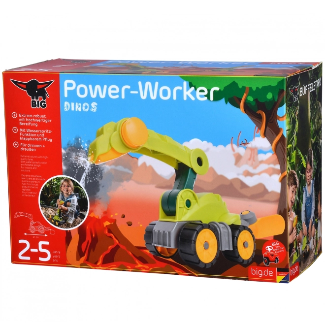 BIG Peščena igrača Dino vozilo Power Worker