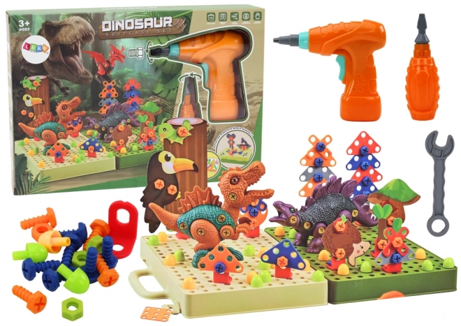 3D gradbeni sestavljanke bloki DIY Dinozavri Odvijačna vrtalni stroj