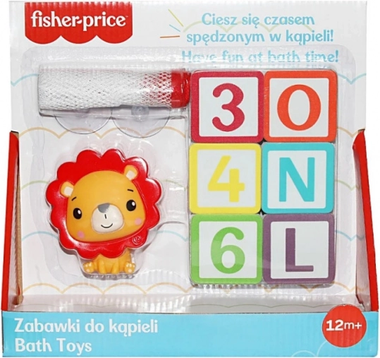 Igrača za vodo Črke in številke z levjo figurico Fisher Price