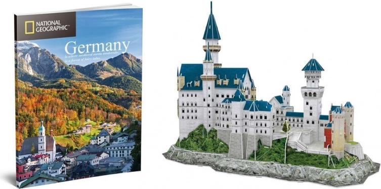 CUBICFUN 3D sestavljanka National Geographic: Neuschwanstein, 121 kosov
