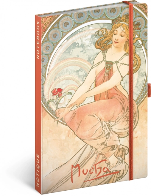 NOTIQUE Beležke Alfons Mucha – Slikarstvo, črtan, 13 x 21 cm