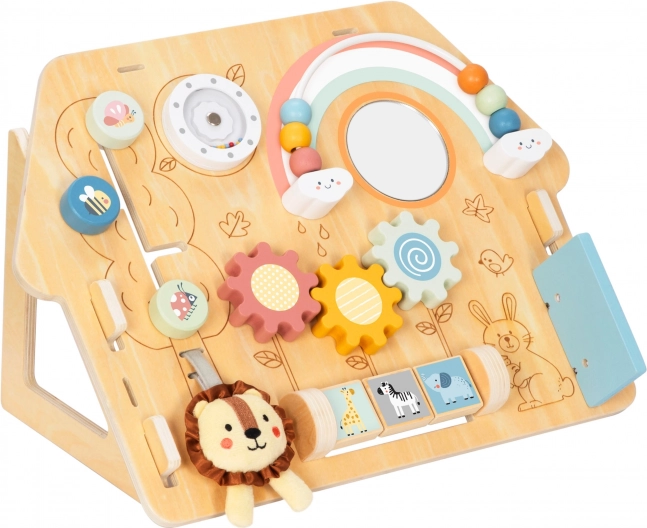 Tooky Toy Velika Lesena Manipulacijska Tabla Hiša - Aktivnostni Center