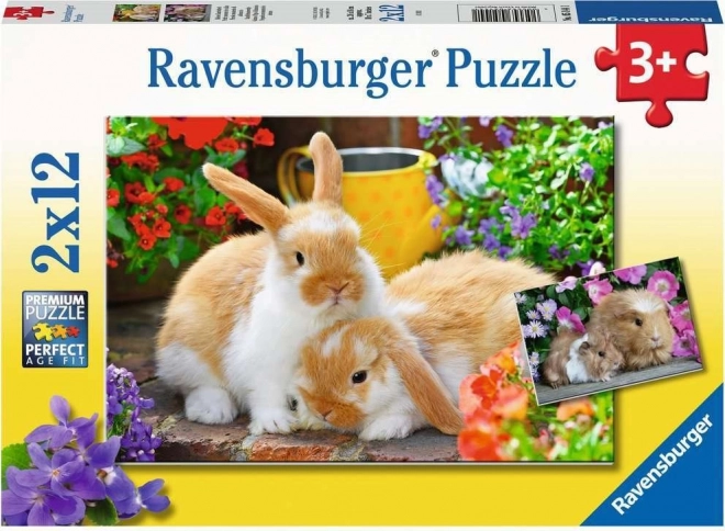 Ravensburger sestavljanka Čas za crkljanje 2x12 kosov