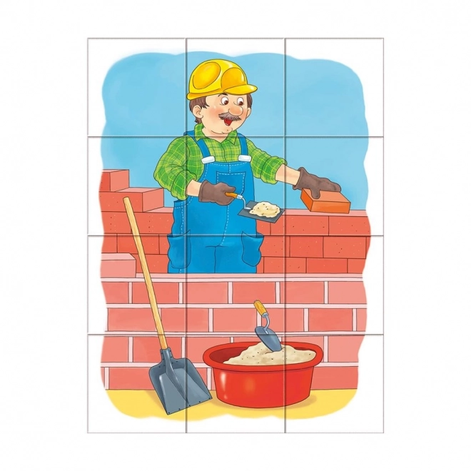 Dino izobraževalne kocke Poklici - set 12 kock