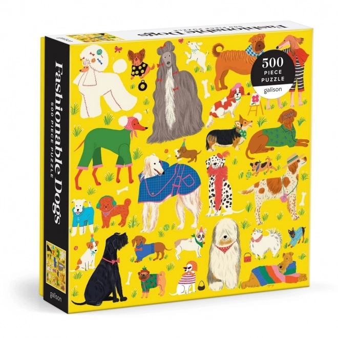 Galison Puzzle Stilni psi 500 delov