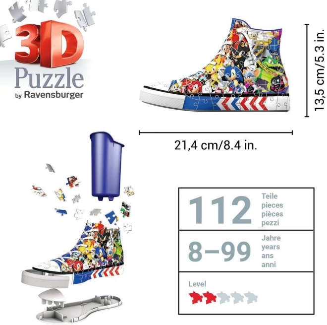 Ravensburger 3D puzzel superge Ježek Sonic 112 kosov