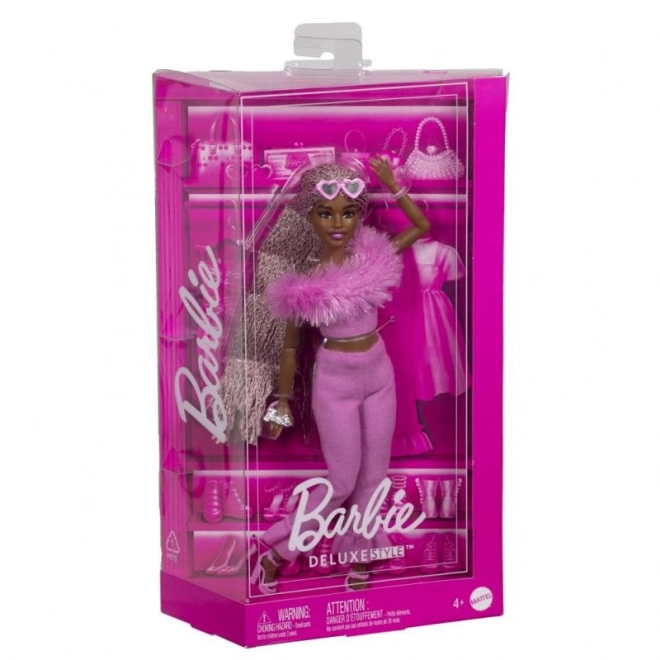 Barbie manekenka v hlačnem kostimu