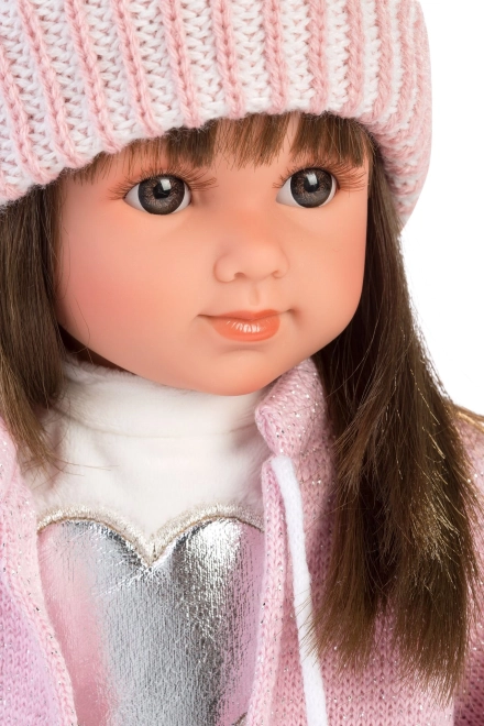 Llorens 53528 SARA - realistična punčka z mehkim tekstilnim telesom - 35 cm