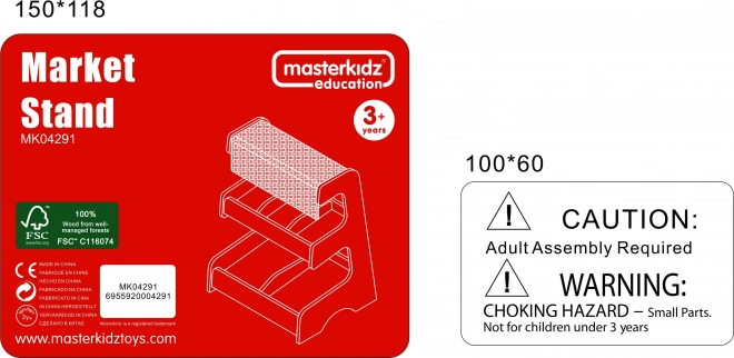Lesena tržnica za otroke Masterkidz