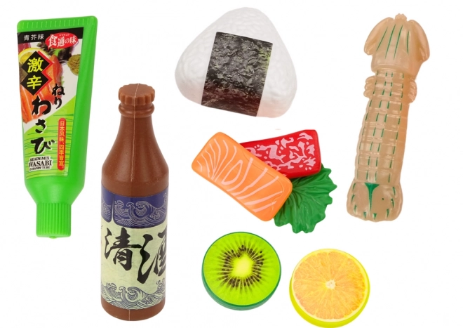 Sushi dodatki Škampov set za otroke Igrača 22 kosov.