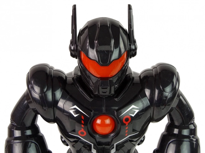 Interaktivni robot hodi Zvok Svetloba črna