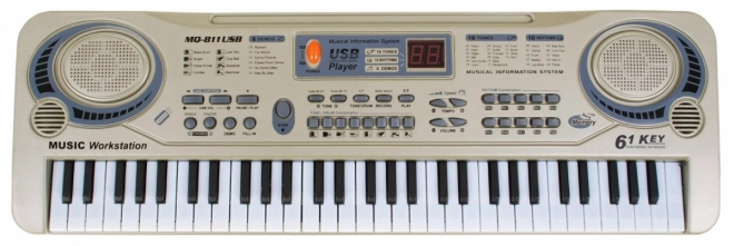 Bežna tipkovnica za otroke 5+ Mikrofon + snemanje + USB MP3 - model št. 811