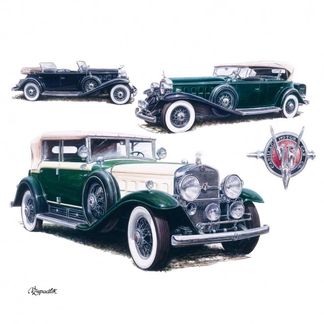 NOTIQUE Koledar s zapiski Classic Cars – Václav Zapadlík, 2025, 30 x 30 cm
