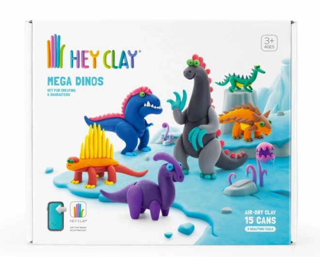 Komplet Hey Clay Mega Dinozavri iz plastelina