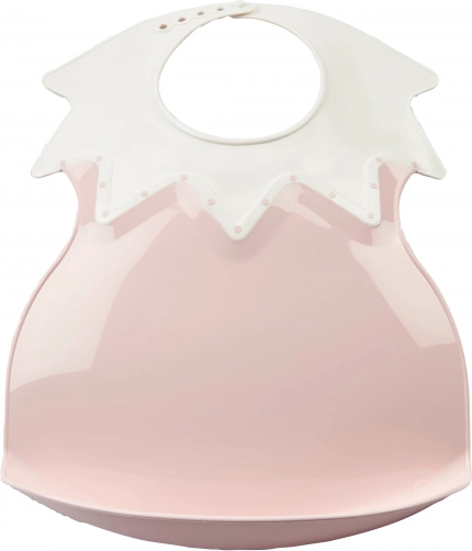 Plastični slinček z ovratnikom Powder Pink