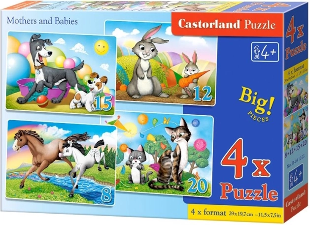 Castorland puzzle Živalske mamice in mladiči