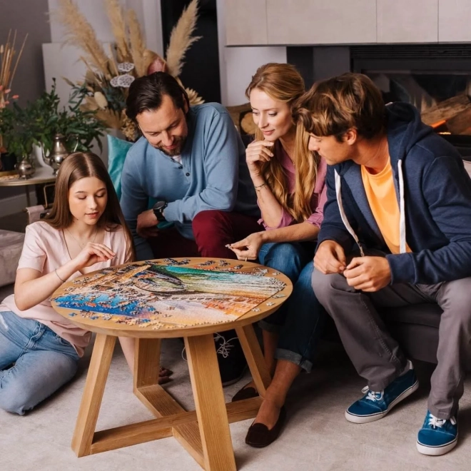 Puzzle romantični sončni zahod Santorini 1500 kosov