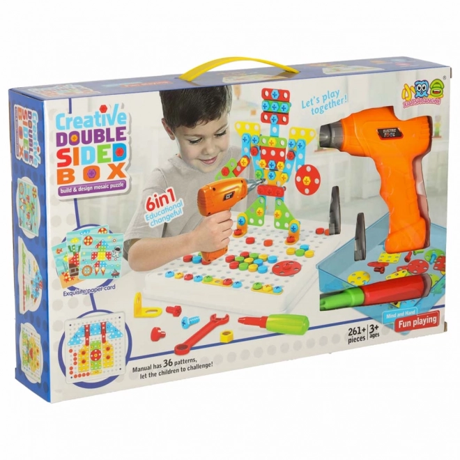 Plastični vijačni gradbeni set - 261 kosov