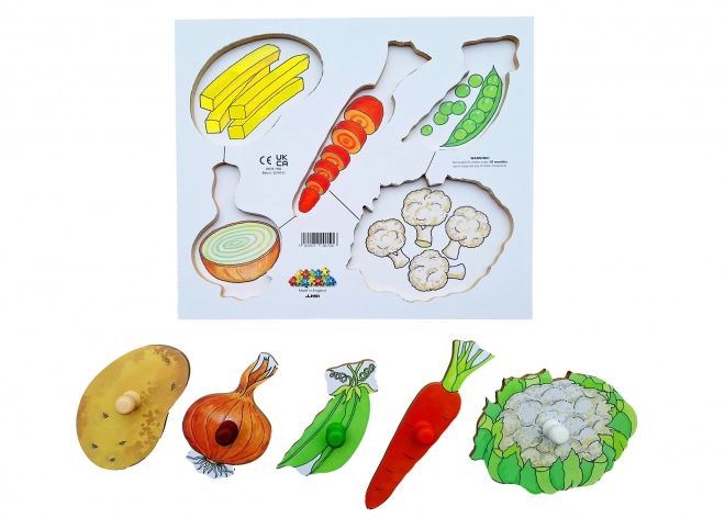 Lesene sestavljanke Just Jigsaws Lupljenje in rezanje – 6 delov