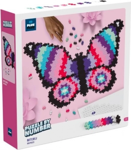 Plus-Plus Puzzle po številkah - Metulj 800 koščkov