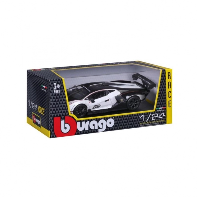 Bburago 1:24 Dirka Lamborghini Essenza SCV12 – Bela