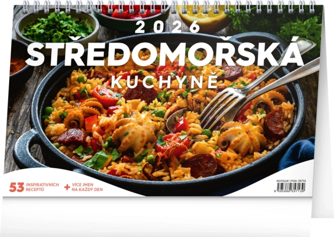 Namizni koledar Sredozemska kuhinja 2026