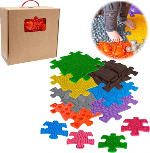 Woopie ortopedska senzorična podloga Puzzle 7 kosov + 4 majhni