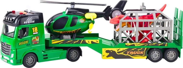 Complete rescue action with dinosaur